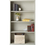 Lorell 4-Shelf Bookcase, Light Gray view 5