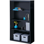 Lorell 4-Shelf Bookcase, Black view 1