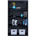 Lorell 4-Shelf Bookcase, Black view 2