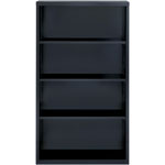 Lorell 4-Shelf Bookcase, Black view 3