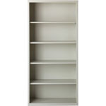 Lorell 5-Shelf Bookcase, Light Gray view 3