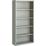 Lorell 5-Shelf Bookcase, Light Gray view 5