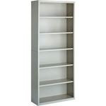 Lorell 6-Shelf Bookcase, Light Gray view 5