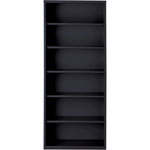 Lorell 6-Shelf Bookcase, Black view 2