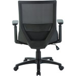 Lorell Mid-Back Mesh Task Chair - Fabric Seat - Mid Back - 5-star Base - Black - Armrest - 1 Each view 4