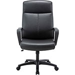 Lorell High-Back Bonded Leather Chair - Bonded Leather Seat - Bonded Leather Back - High Back - Black - Armrest view 3