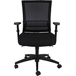 Lorell Mid-back Mesh Chair - Mid Back - 5-star Base - Black - Armrest view 5