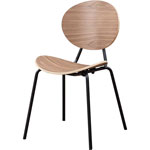 Lorell Bentwood Cafe Chairs, Plywood Seat, Plywood Back, Metal, Powder Coated Steel Frame, Walnut, 2 / Carton view 4
