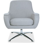 Lorell Lounge Chair, 360-degree Swivel, 33-3/4
