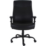 Lorell Executive High-Back Big & Tall Chair - Bonded Leather Seat - Bonded Leather Back - High Back - 5-star Base - Black - Armrest - 1 Each view 5