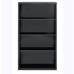 Lorell Bookcase, 4-Shelf, Steel, 34-1/2
