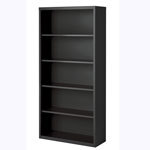 Lorell Bookcase, 5-Shelf, Steel, 34-1/2