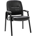 Lorell Guest Chair, Leather, 25"x27"x34", Black orginal image