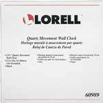 Lorell Wall Clock, 13-1/4", Arabic Numerals, Black Frame view 2