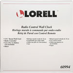 Lorell Wall Clock, 13-1/4" Arabic Numerals, White Dial/Black Frame view 1