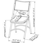 Lorell Folding Chair, 18-1/2"x21-7/8"x33-1/8", 4/Carton, Platinum view 1