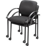 Lorell Stack Chair, Guest/Receptionist, 23-1/2
