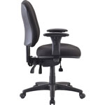 Lorell Mid-back Task Chair, 26-3/4"x26"x39-1/4"-42", Black view 4