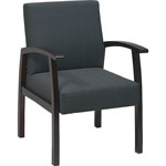 Lorell Guest Chairs, 24"x25"x35-1/2", Mahogany/Charcoal view 5