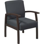 Lorell Guest Chairs, 24"x25"x35-1/2", Expresso/Charcoal view 2