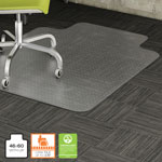 Lorell Low Pile Chairmat, Wide 45"x60", Lip 25"x12", Clear view 2