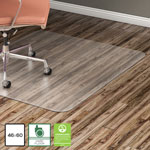 Lorell Chairmat, Hard Floor, Wide 46"x60", Clear view 3