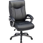 Lorell High-Back Exec Chair, Leather, 27