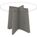 Lorell Weathered Charcoal Round Conference Table, Assembly Required, Weathered Charcoal view 1