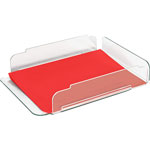 Lorell Single Stacking Letter Tray, Green Edge view 1