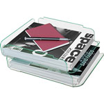 Lorell Stacking Letter Tray, Green Edge view 1