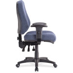 Lorell Adjustable Highback Chair, 26 7/8" WX28" DX40 1/2 44" H, Blue view 2
