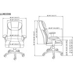 Lorell Exec Chair, Hi Back, Adjustable Arms, 28-7/8