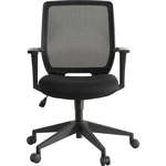 Lorell Executive Mid-back Work Chair, Black view 3