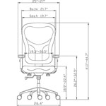 Lorell Executive High-Back Chair, 24-7/8"x23-5/8"x44-1/8", Black view 1