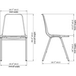 Lorell PP Stack Chairs, 19-1/4