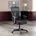 Lorell Executive High-Back Chair, Mesh Fabric, 28-1/2"x28-1/2"x45, BK view 3