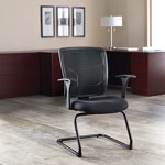 Lorell Guest Chair, Mesh Fabric, 27"x27-3/4", 41", Black view 3