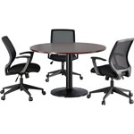 Lorell 87000 Series Conference Table Base for 42"/48" Tops, 24" x 24" x 29", Black view 2