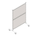 Lorell Adaptable Panel Dividers, Acrylic, Clear view 1