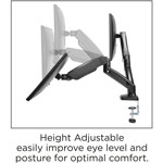 Lorell Mounting Arm for Monitor, Black, 2 Display(s) Supported, 14.30 lb Load Capacity, 75 x 75, 100 x 100 VESA Standard view 3