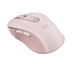 Logitech Signature M650 Wireless Mouse, 2.4 GHz Frequency, 33 ft Wireless Range, Medium, Right Hand Use, Rose view 3
