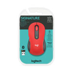 Logitech Signature M650 Wireless Mouse, 2.4 GHz Frequency, 33 ft Wireless Range, Large, Right Hand Use, Red view 1