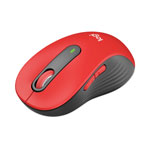 Logitech Signature M650 Wireless Mouse, 2.4 GHz Frequency, 33 ft Wireless Range, Large, Right Hand Use, Red view 2