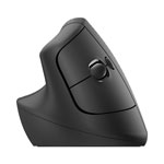 Logitech Lift Vertical Ergonomic Mouse, 2.4 GHz Frequency/32 ft Wireless Range, Left Hand Use, Graphite view 4