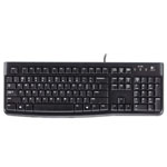 Logitech K120 Ergonomic Desktop Wired Keyboard, USB, Black view 2