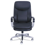 La-Z-Boy Commercial 2000 High-Back Executive Chair, Supports up to 300 lbs., Black Seat/Black Back, Silver Base view 1