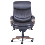 La-Z-Boy Woodbury Big and Tall Executive Chair, Supports up to 400 lbs., Brown Seat/Brown Back, Weathered Sand Base view 1