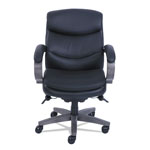 La-Z-Boy Woodbury Mid-Back Executive Chair, Supports up to 300 lbs., Black Seat/Black Back, Weathered Gray Base view 1