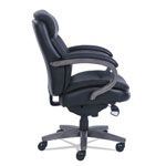 La-Z-Boy Woodbury Mid-Back Executive Chair, Supports up to 300 lbs., Black Seat/Black Back, Weathered Gray Base view 2