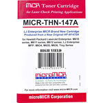 Micromicr MICR Toner Cartridge, f/ HP 147A, 10,500 Yield, BK view 2